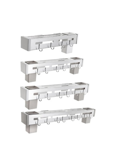 Sones Mutfak Duvara Monte Raf Delme Çubukları Tutucu, Renk: Fırçalanmış 40cm