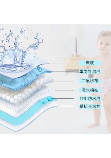 Ximistore9 Bebek Kullanıma Hazırlanabilir Pamuklu Bez, 6 Katlı Bez, Su Geçirmez, Emici Ve Nefes Alır, Eğitim Kısaşısı - Küçük Dinozor M 2XL