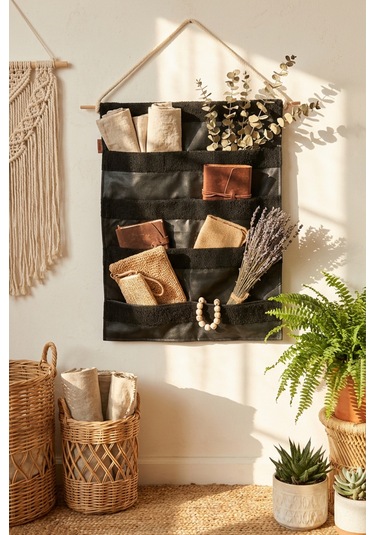 Duvar Kapı Askılık Organizer Well Siyah Çok Renkli