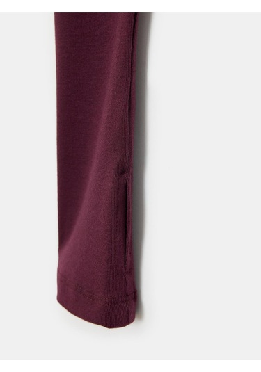 Dilvin 32319 Modal Karışımlı Uzun Kollu Top-bordo-12109 Bordo
