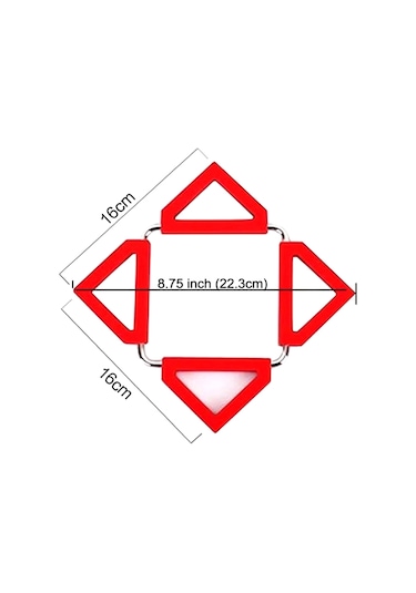 Adet Mutfak Yardımcı Katlanabilir Silikon Altlık Mat Pedi Siyah&kırmızı&sarı Siyah - kırmızı - sarı
