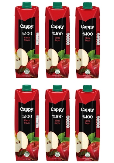 Cappy %100 Elma Suyu 1 Lt X 6 Adet