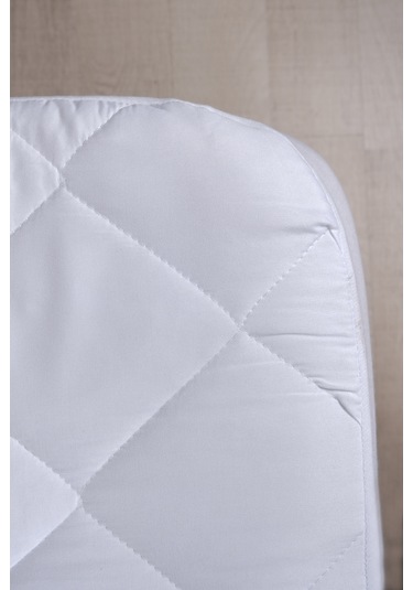 Kapitone Fitted Full Kenar Yatak Koruyucu Alez Tek Çift Battal 5 Ebat Beyaz