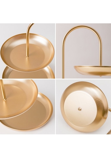 Sones Çift Katmanlı Tepsi Mücevher Rafı Anahtar Ruj Kozmetik Şifonyer Depolama Tepsisi Çift Katmanlı