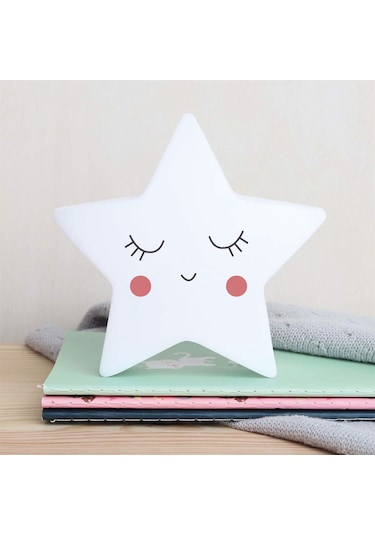 Orbus Silikon Led Işıklı Yıldız Gece Lambası Beyaz Beyaz - Beyaz