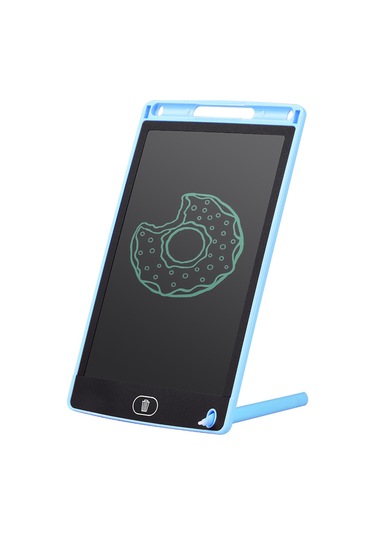 Neevoyu Mavi 8.5 İnç Lcd Yazı Tahtası - Kalın Kalemle Çocuk Çizim Paneli, Not Tahtası, Dahili Pil, Tek Tuş Silme, Kağıt Tasarrufu Mavi