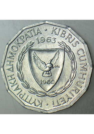 Kıbrıs Cumhuriyeti 1 Mil 1963 Çilaltı.