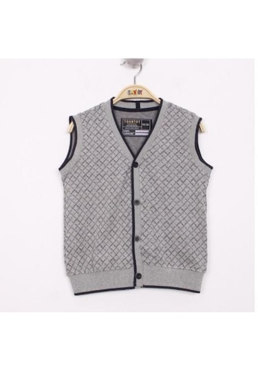 Toontoy Erkek Çocuk Desenli Okul Yelek Kırmızı