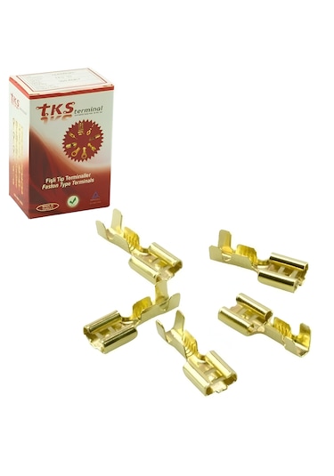 300 Adet 6.3mm Tırnaklı Dişi Fiş - Terminal - Kablo Ucu Sf 2d