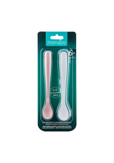 Mamajoo Eğitici Bardak 270 Ml & İkili Beslenme Kaşığı/powder Pink Açık Pembe