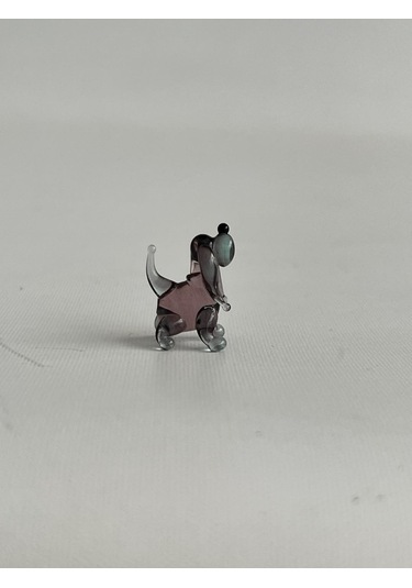 El Yapımı Mini Murano Cam Köpek Biblo A111-05