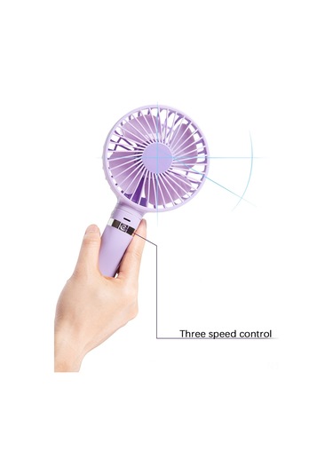 Hangfox Kollektif Usb Şarjlı Mini El Ventilatörü - 3 Hız Ayarı, Çevirilebilir, Taşınabilir, Sessiz Çalışma, Buz Mavisi Pil Dahil Değil