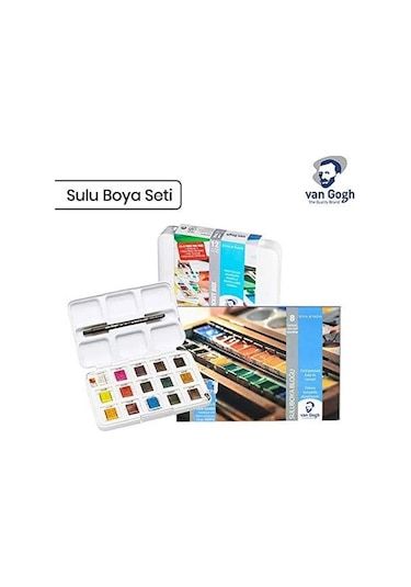 Talens Van Gogh Suluboya 12+3 Plastik Kutu 300 Gr Defter Hediyeli Diğer