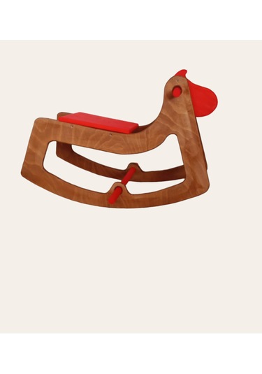 Orange Sallanan Oyuncak At, Sallanan Ahşap El Yapımı At