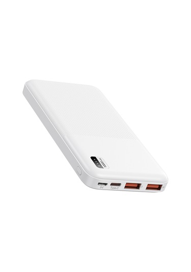 Led Göstergeli 10000 Mah Hızlı Şarj Powerbank, Pd 22.5w, Çift Usb, Çok Portlu, Güvenlik Korumalı BEYAZ