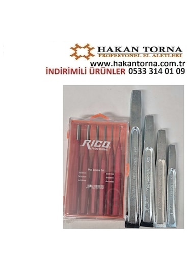 Hakantorna Rico Düz Pim Sökme Çıkarma Keski Seti