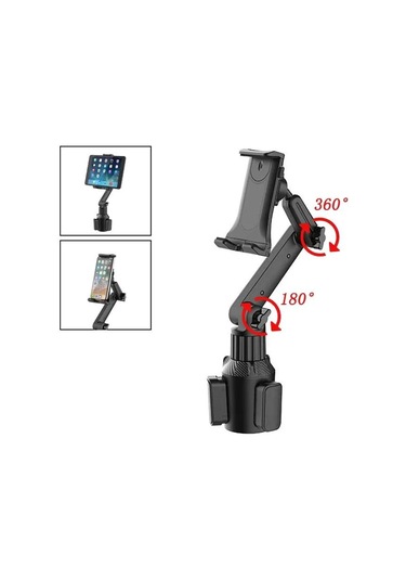 Tablet Bardak Tutucu Dağı 360 Ayarlanabilir Akıllı Telefon Tutucu Araba 270 Eğim Çubuğu Üçgen Taban Ram Dağı Tablet Tutucu