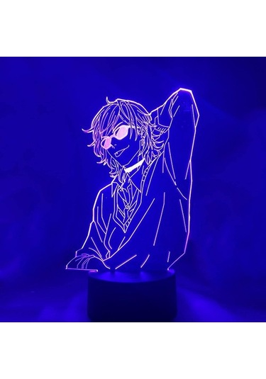 Wealthglow Renk Değiştiren 3d Dekoratif Şekilli Led Lamba - 12 Cm 7tm6ch Siyah