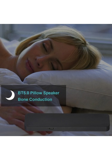 Hangfox Siyah Bt 5.0 Kemişiletim Yastık Hoparlörü - 30 Dakika Otomatik Kapatma İle Uyku Yardımcı, Taşınabilir 5w Ses Cihazı