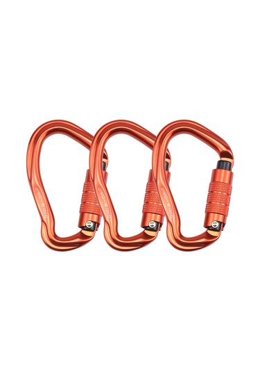 Suofeng 3 Adet Turuncu 23kn Otomatik Kilitleyen Mühendislik Alüminyum Dağcı Kilit Kanca - Kamp, Tırmanma, Bisiklet