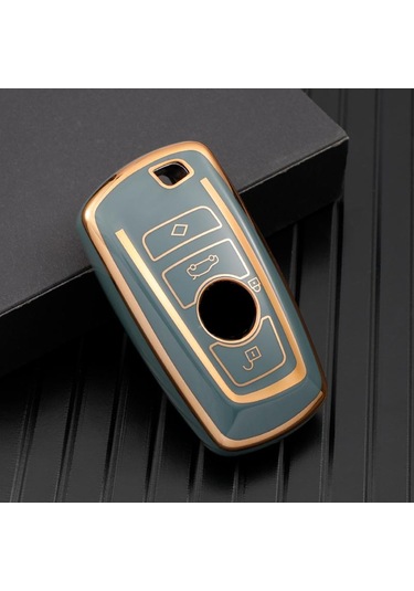 Gri Yumuşak Tpu Araba Uzaktan Anahtar Kılıfı Kabuk Fob Koruyucu Aks. Bmw Uyumlu 1 3 5 7 Serisi X1 X3 X4 X5 F10 Anahtarlık 56829906