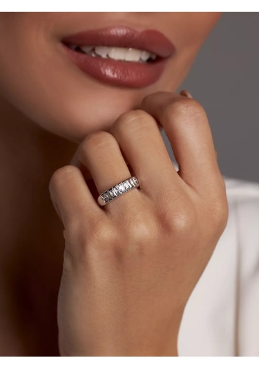 Marıola 925 Ayar Gümüş Taşlı Mücevher Yüzük 217885738 Gri