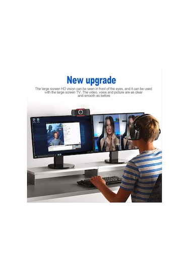 1080p Webcam Web Kamerası Dijital Web Cam Otomatik Dizüstü Bilgisayar Masaüstü İçin Mic Android Tv Web Cam İle Odaklanıyor