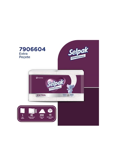 Selpak Profesyonel Extra Peçete 200'lü X 15 Adet