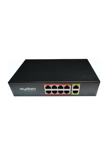 Uranıum Poe-g8002-96w 8 Port Gıgabıt + 2 Port Gıgabıt Rj45 Uplınk Poe Swıtch Realtek Chıpset