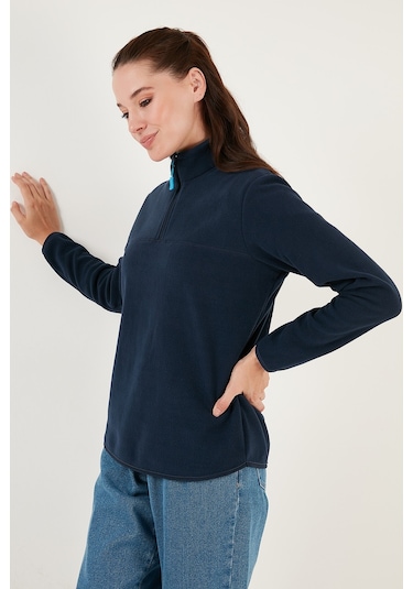 Lela Slim Fit Yumuşak Dokulu Anti-Pilling Tüylenme Yapmayan Yarım Fermuarlı Bayan Polar 5907000 Lacivert Lela Slim Fit Yumuşak Dokulu Anti-Pilling Tüylenme Yapmayan Yarım Fermuarlı Bayan Polar 5907000 Lacivert