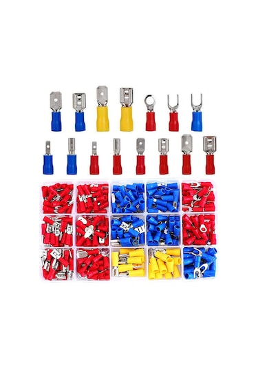 280 Parça İzoleli Kablo Ucu Seti Kutulu Kürek Halka Çatal Yalıtım