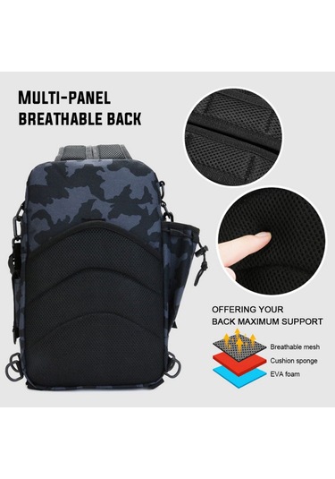 Hombey Açık Hava Çantası Balıkçılık Malzemeleri Sırt Çantası Saklama Çantası Açık Hava Omuz Çantası Suya Kamuflaj