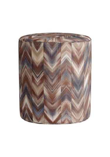 Kahverengi Geometrik Puf Kumaşı Süettir. Uluslararası Solmama Sertifikasına Sahiptir. Çok Renkli