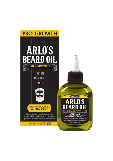 Arlo's Pro-Growth Sandal Ağacı Ve Vanilya Kokulu Sakal Yağı 75 ML