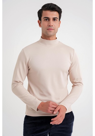 Ts 894 T-shırt Slim Bej Casual Bej