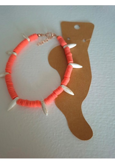 Fil Dişi Turkuaz Doğal Taşlı Halhal