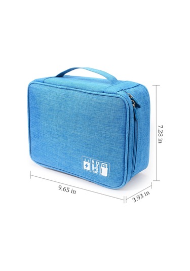 Mor Şarj Cihazı Elektronik Organizatör Seyahat Dijital Cihaz Sabit Disk Kozmetik Seti Taşıma Çantası