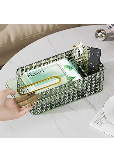 Altın-peçete Tutucu Lüks Tuvalet Ev Oturma Odası Dekorasyon Masaüstü Doku Kutusu Kapağı Organizatörler Depolama Masa Peçete Tutucular