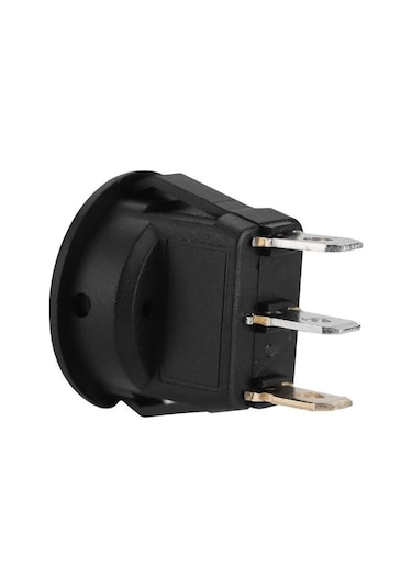 12 V Kırmızı Ledli Mini Yuvarlak Anahtar 1-0 Siyah Rocker Switch