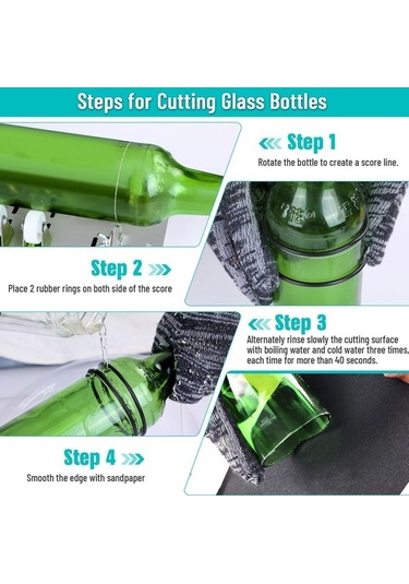 Jialan Evrensel Ayarlanabilir Dıy Cam Şişe Kesici Ayarlanabilir Pf