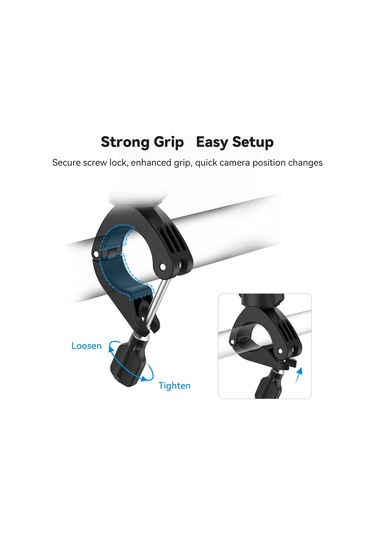 Xiyyadms Telesın Bisiklet Kamera Tutucu: 360 Döner, 1/4" Adaptörlü, Kauçuk Yastık Ve Sabit Somun İle Gopro 12/11/10/9/8/7 Spor Kameralarına Uyumlu