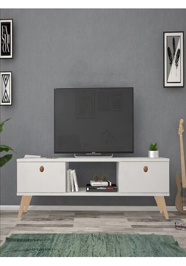 Mbes Mobilya Eda Beyaz 140 Cm Tv Ünitesi