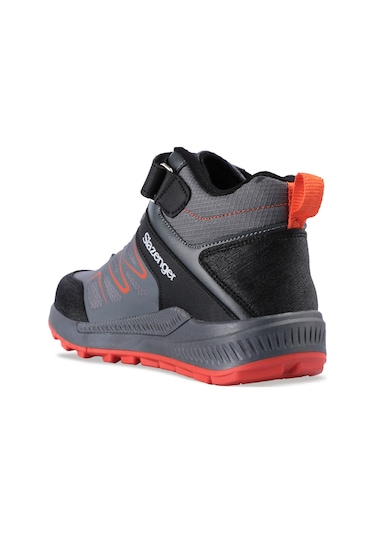 Slazenger KENTON I Çocuk Cırt Cırtlı Koyu Gri Bot