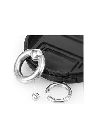 Willowhaven 1 Adet Sağlam Küresel Burun Halkası - Gümüş 4x14x8mm Endüstriyel Piercing Diğer