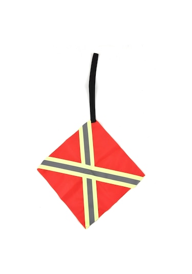 Mufunye 4 Adet 30x30cm Oxford Kumaş Kayak Bayrağı, Yansıtıcı Çizgili, Görünürlüğü Artırıcı, X Tipi Kare Desenli