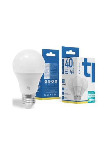 Redeem A60s E27 Led Ampul, Titreşimsiz, Göz Konforu, 546 Lümen, Ilık Beyaz, 3000 Kelvin