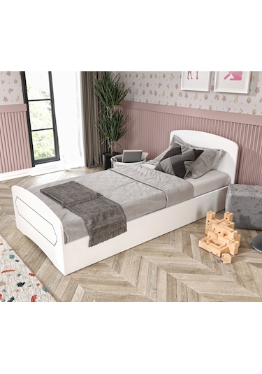 Hayal Tek Kişilik Mdf Karyola Beyaz