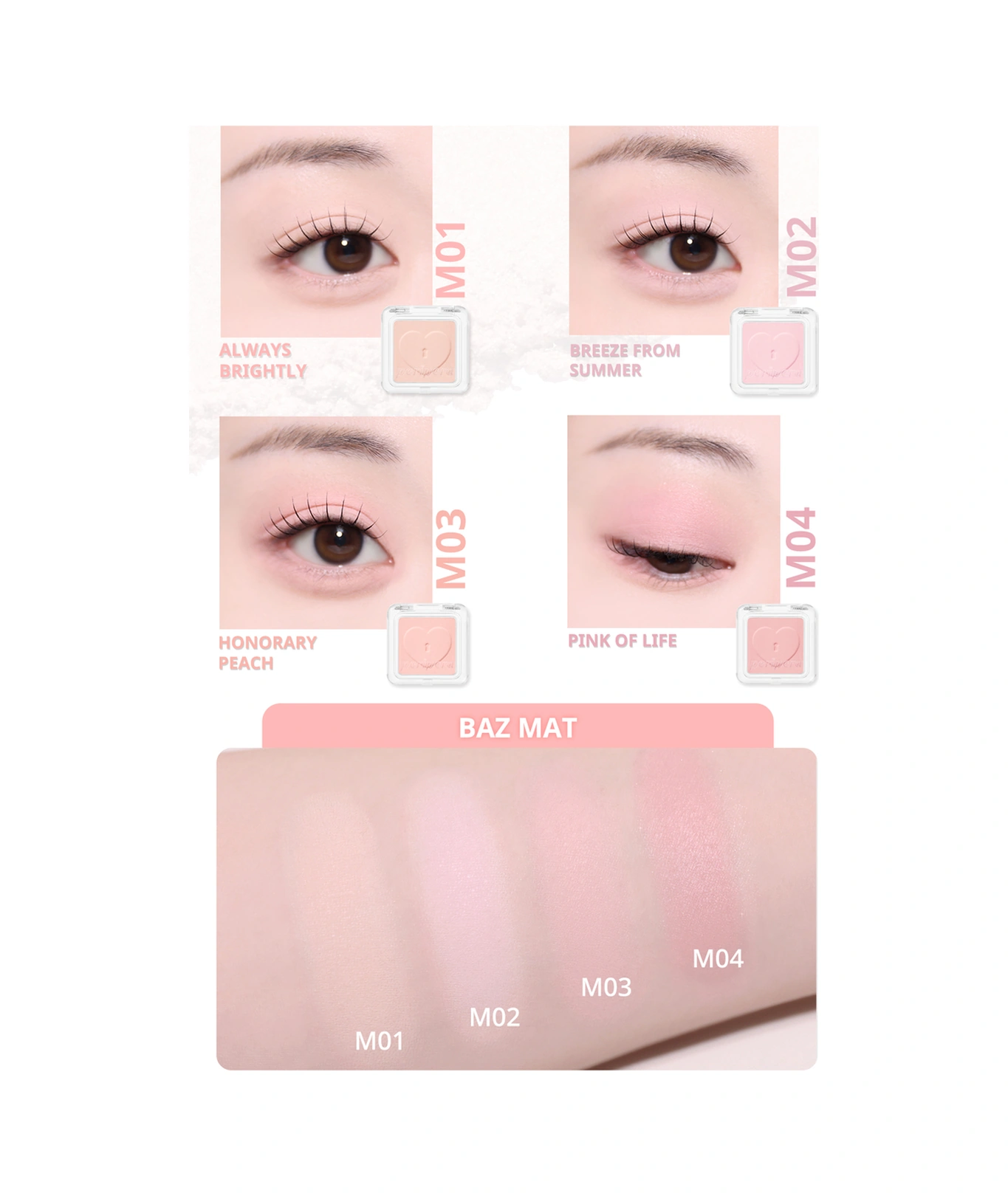 Peripera Heart Pocket Single M04 Pink Of Life M04 Pink Of Life