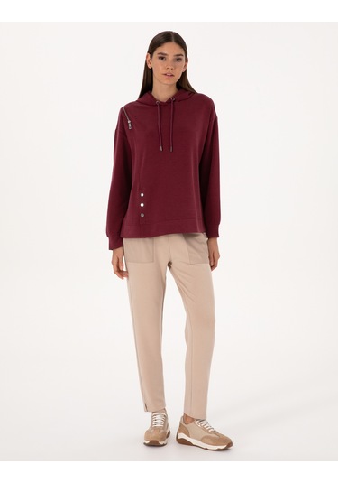 Pierre Cardin Kadın Vişne Sweatshirt 50309057-vr223 Vişne