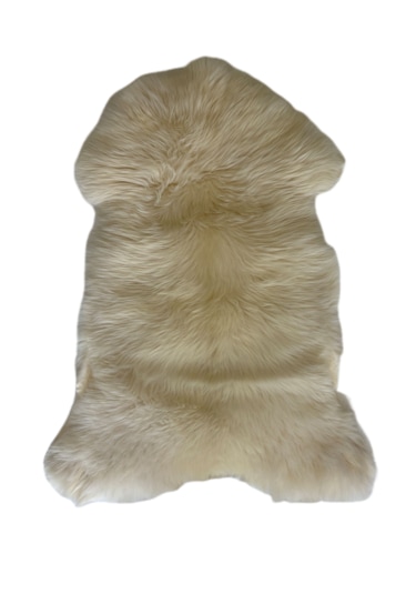 Üst Düzey Naturel Boyasız Medikal Özellikte Koyun Postu 100 X 65 Cm Beyaz